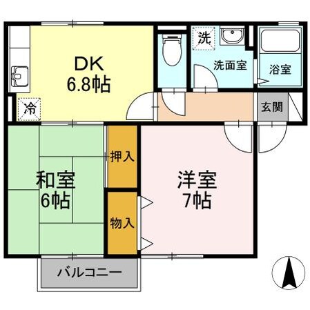 セジュール笠原（Ｄ）の物件間取画像